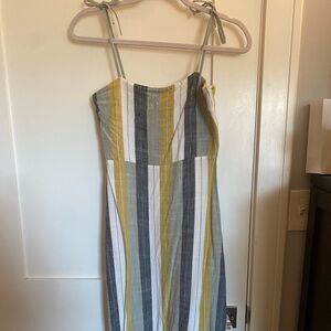 RVCA size XS blue multi color Midi Dress